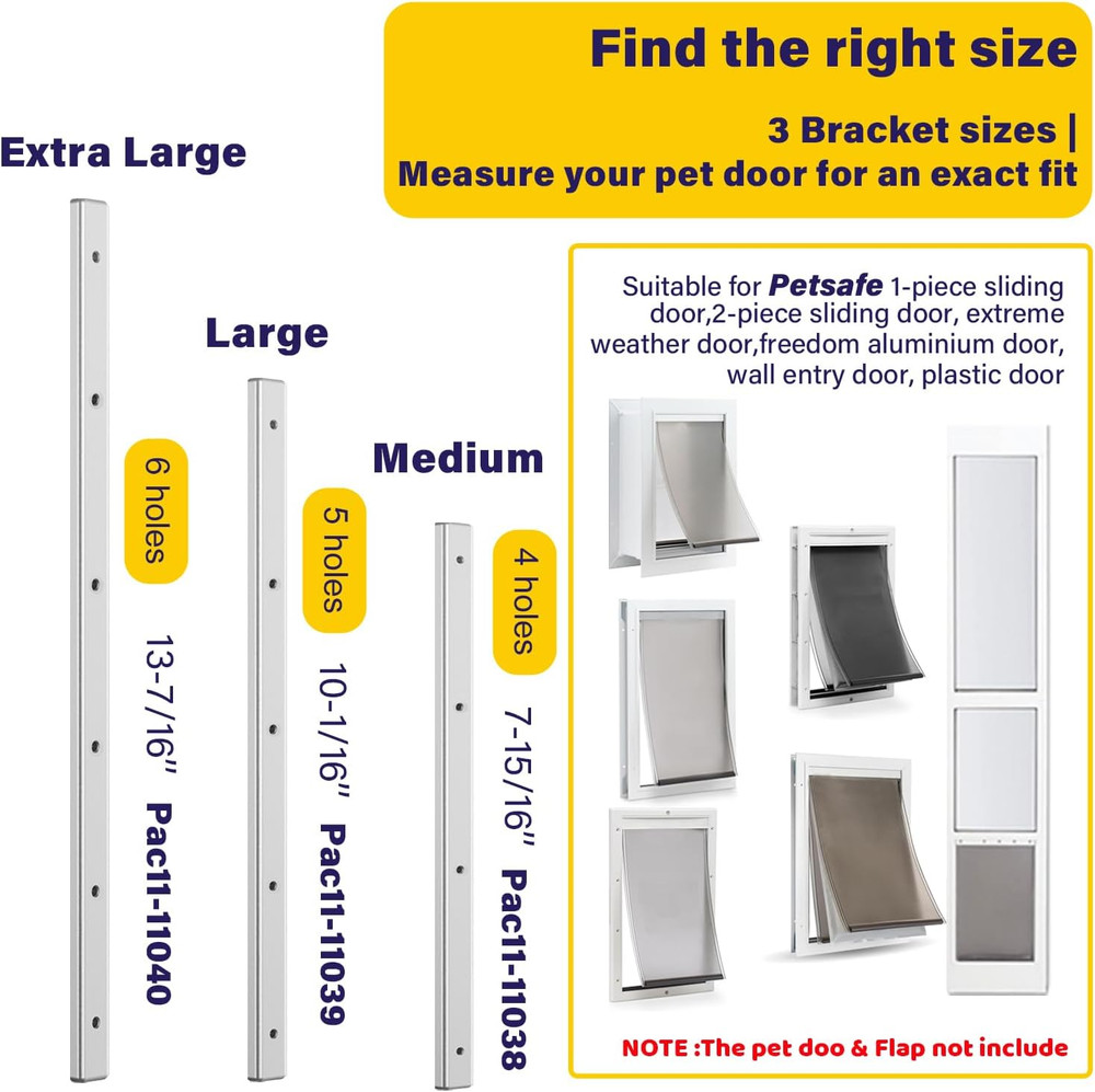 2Pcs PAC11-11040 Replacement Bracket for Petsafe Dog Door Replacement Flaps - Al