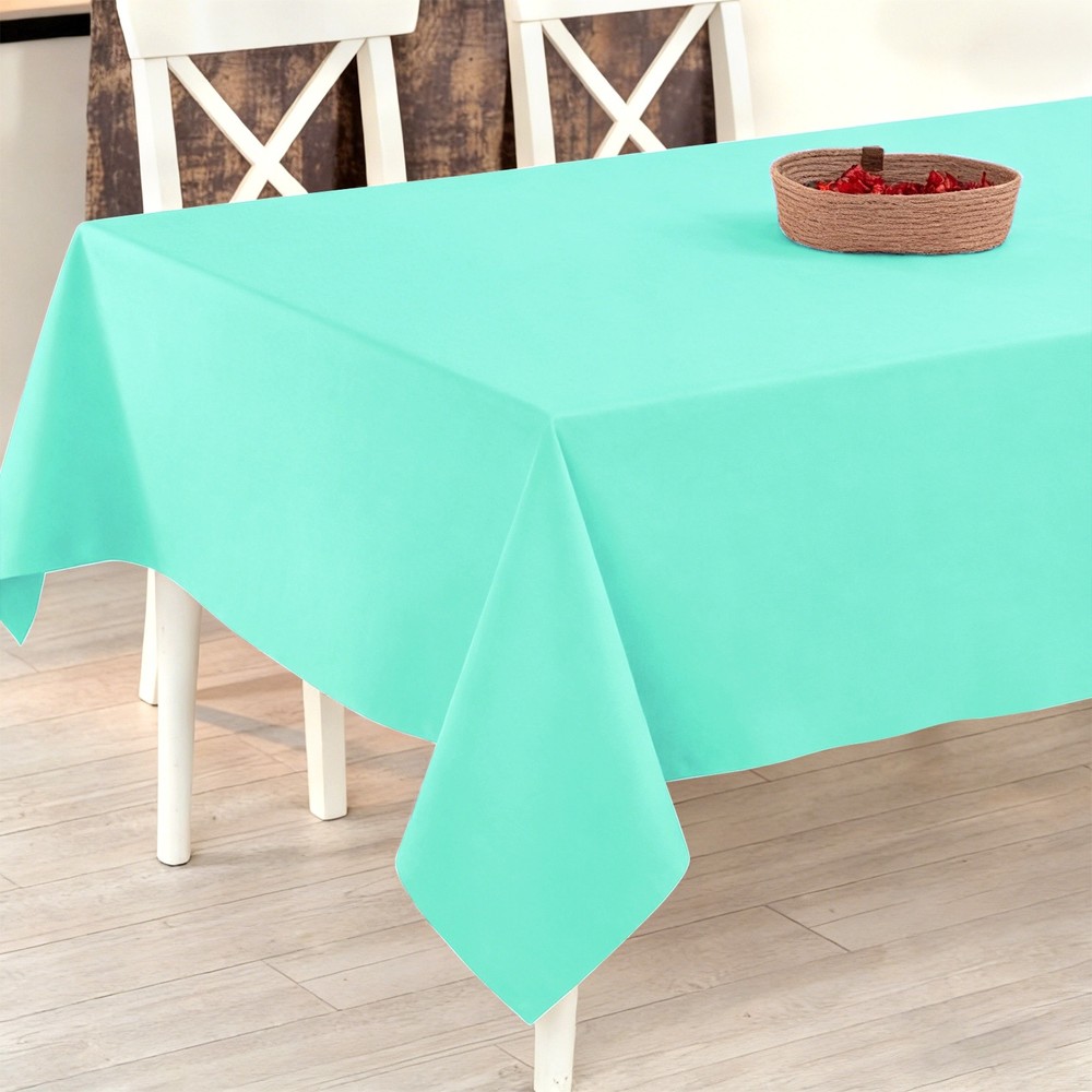 140x220cm Rectangle Tablecloth, Thickened Polyester Table Cloth Turquoise