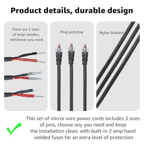 Radar Detector Hardwire Power Cord Mirror Wire Plug Tap