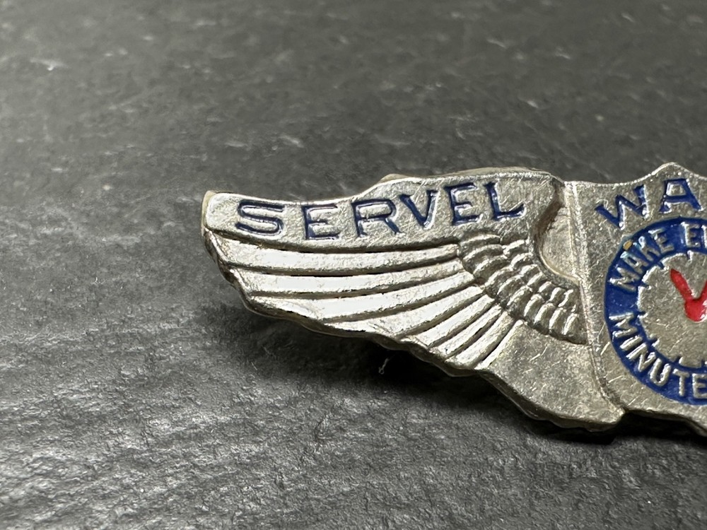 WWII HOMEFRONT SERVEL WAR WORKER WINGED PIN M698
