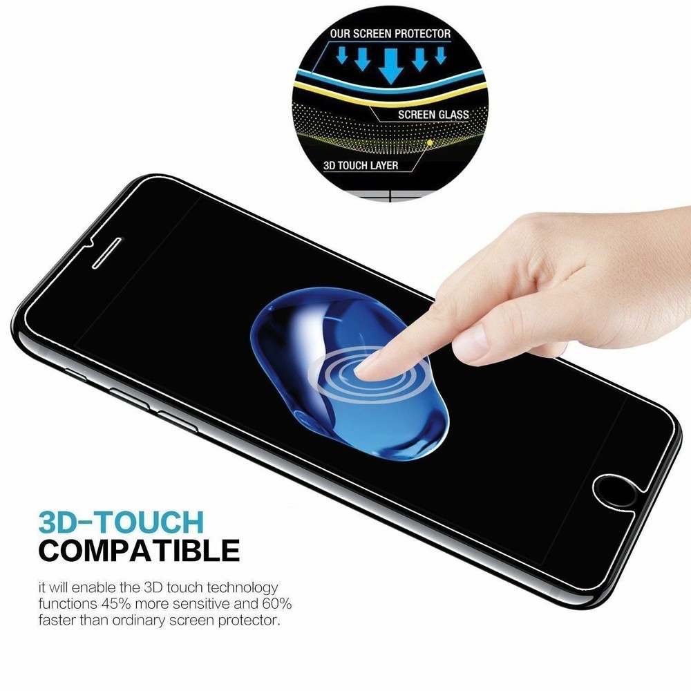 3-Pack iPhone 6s+ 7 8 Plus Tempered GLASS Screen Protector Bubble Free 11Pro Max