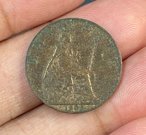 1905 Great Britain Farthing Coin