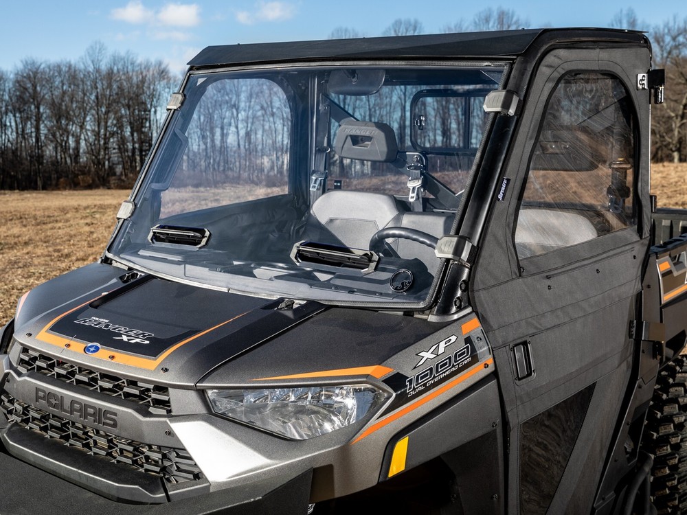 SuperATV Scratch Resistant Vented Full Windshield for Polaris Ranger 900