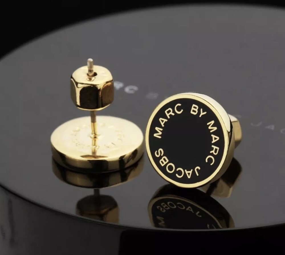 Marc JACOBS New Stud Earrings Gold Tone