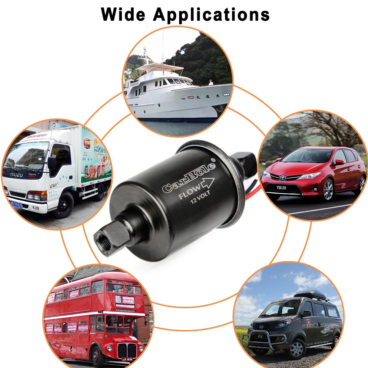 Advanced Universal Electric Fuel Pump Inline Low Pressure 5-9PSI Gas Diesel