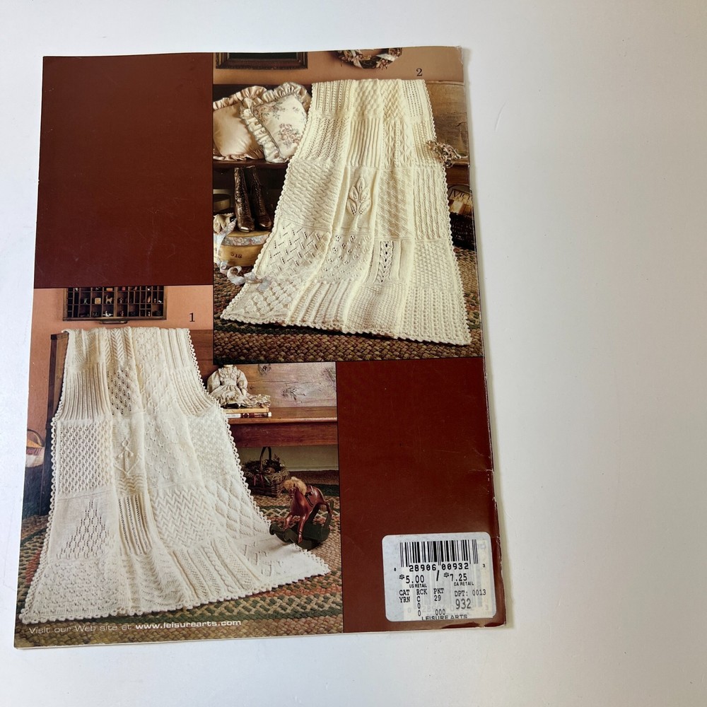 Sampler Afghans - Leisure Arts 932 - 60 Easy To Knit Patterns