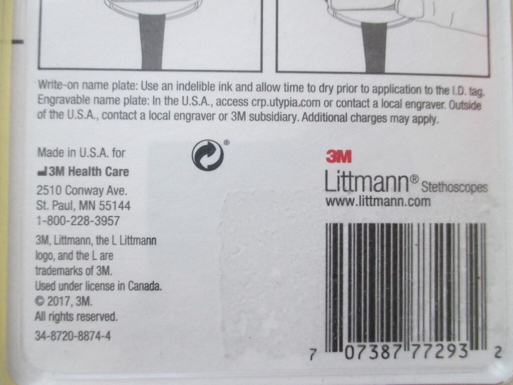 3M Littmann Stethoscope Identification Tag Grey #40008