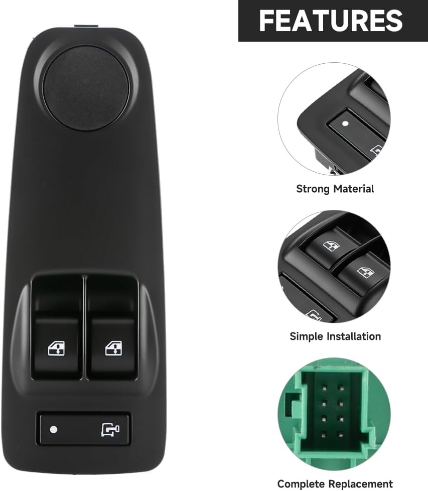 Front Driver Side Master Power Window Switch - Compatible for Ram Promaster 1500
