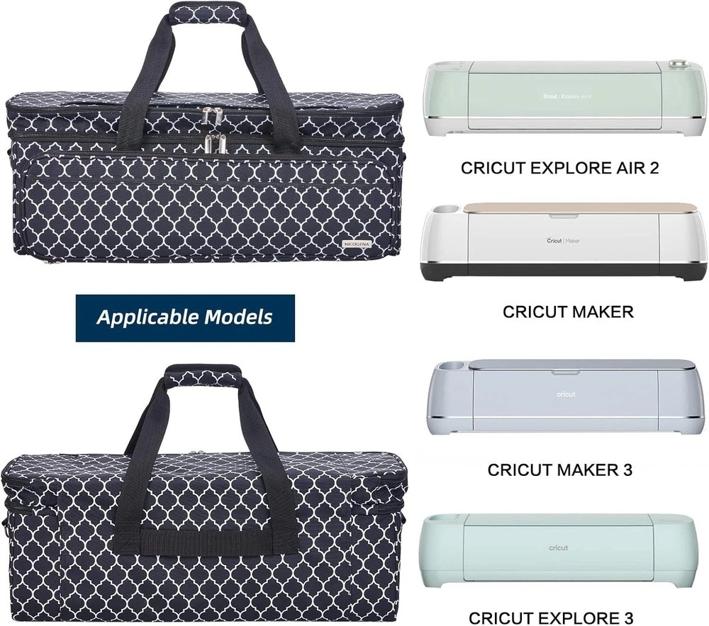 Double Layer Carrying Case with Mat Pocket for Cricut Maker 4, Explore 4, Mul...