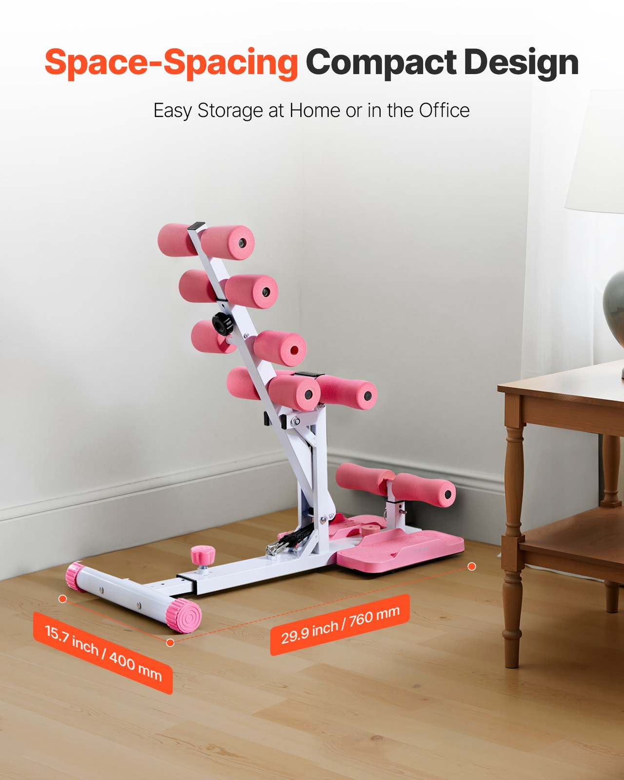 VEVOR Squat Machine with 3 Resistance Bands Glutes Workout Exercise Foldable