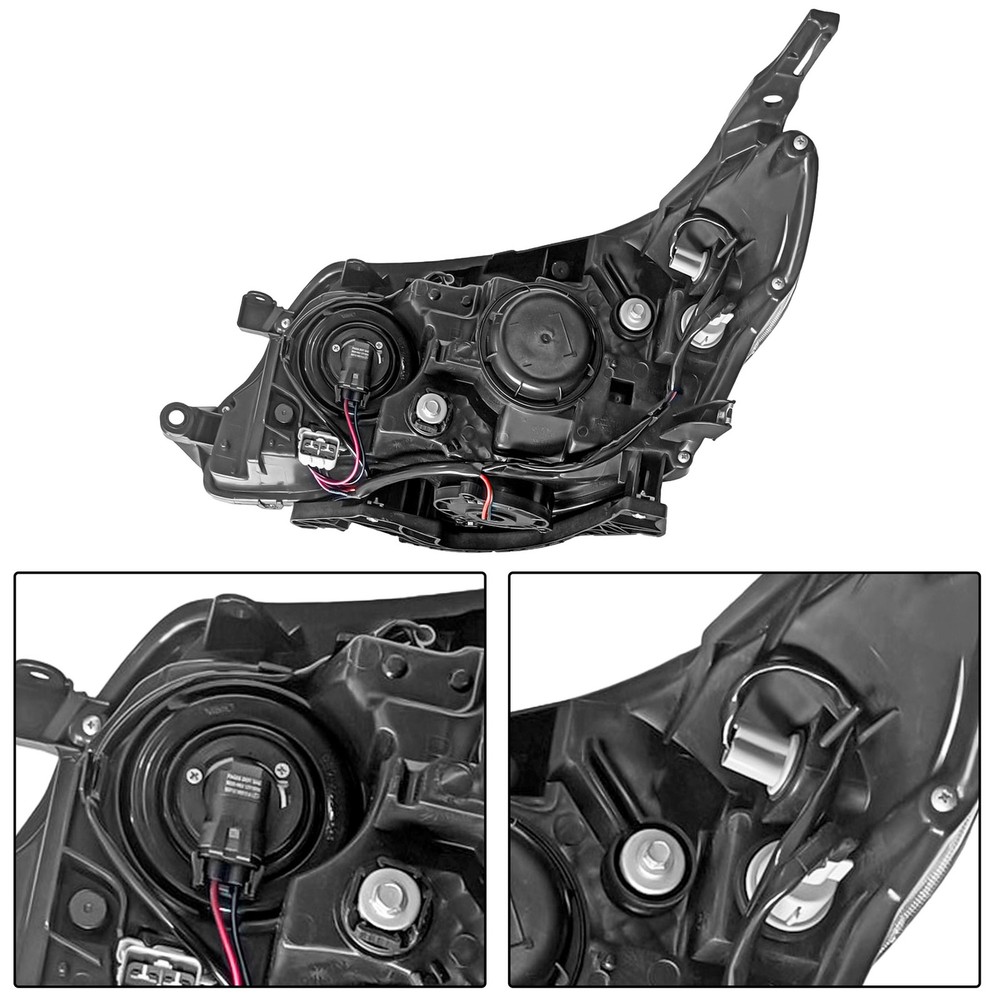 Left & Right Headlight Assembly For 2009-2013 Subaru Forester Halogen Black