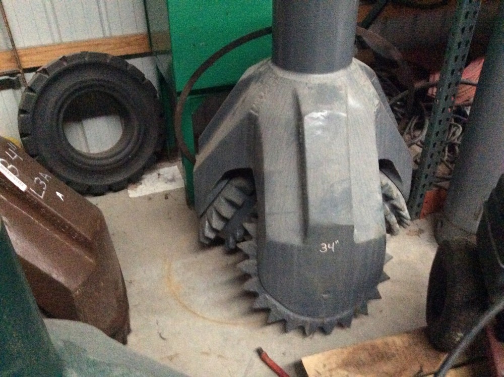 34” tricone tooth bit