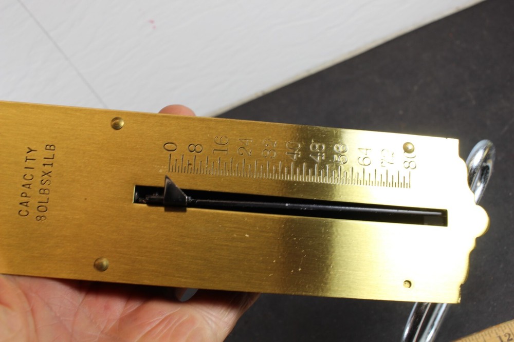 Chatillon 80lb Brass Sping Scale NOS