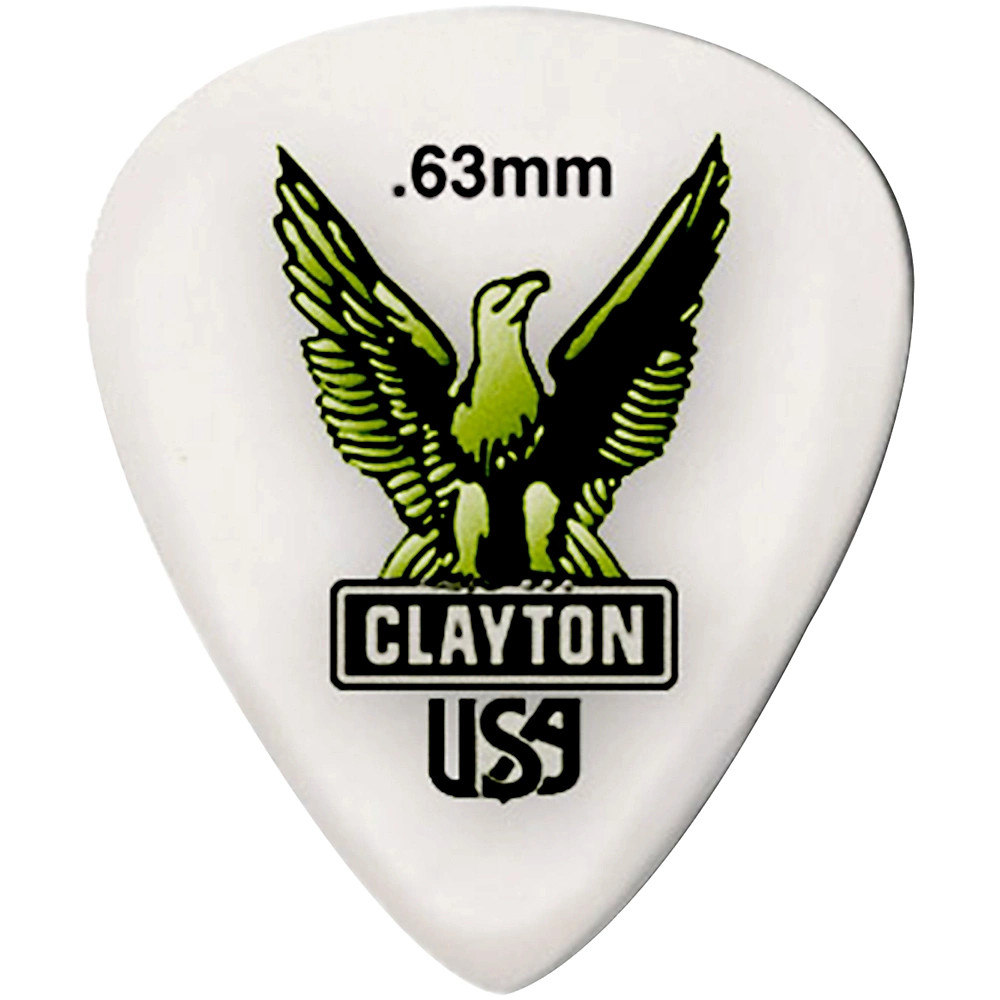 Clayton Acetal Standard Guitar Picks .63 mm 1 Dozen