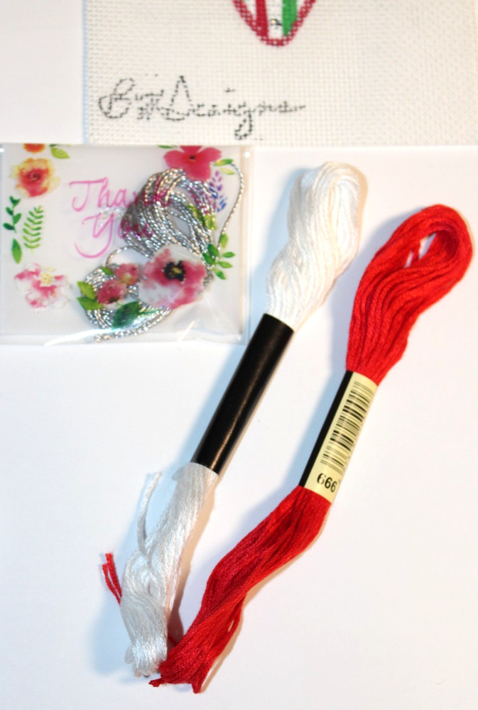 Mini Scissors & Thread Case Needlepoint Canvas 18 mesh Christmas Candy