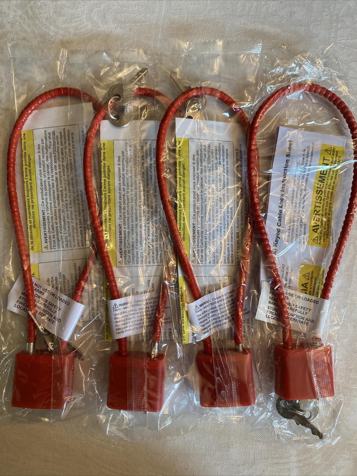 Regal Firearm Gun Safety Cable Lock Brand New R15SC3 15" 4 Locks