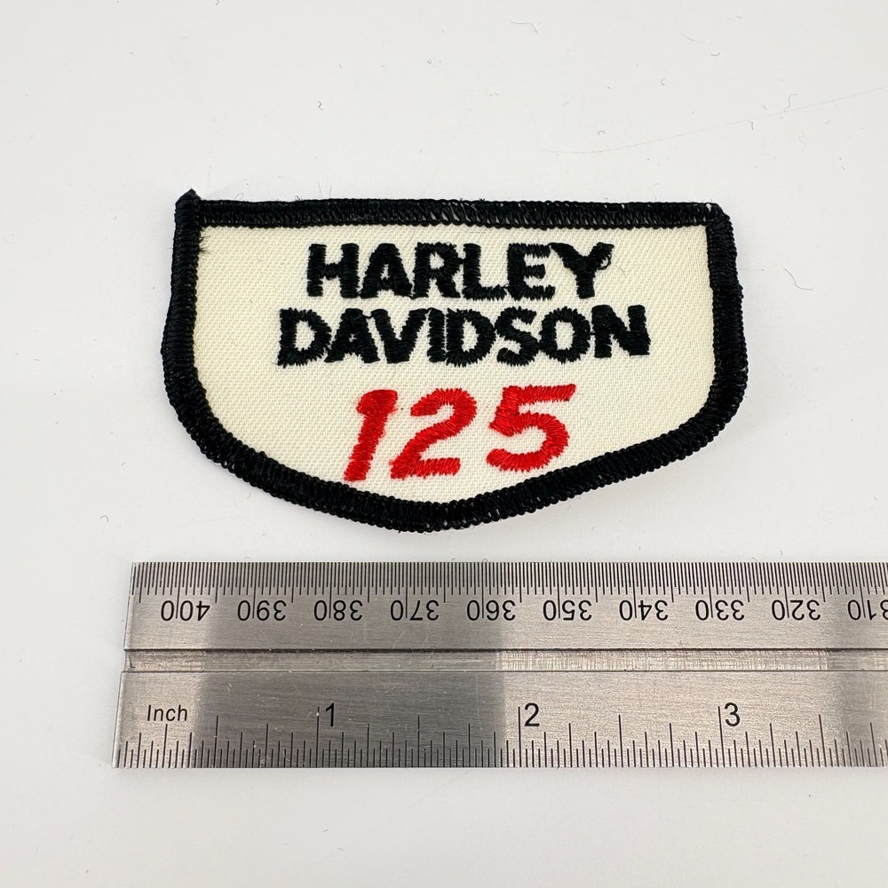 Vintage NOS Harley-Davidson Red & Black '125' Patch
