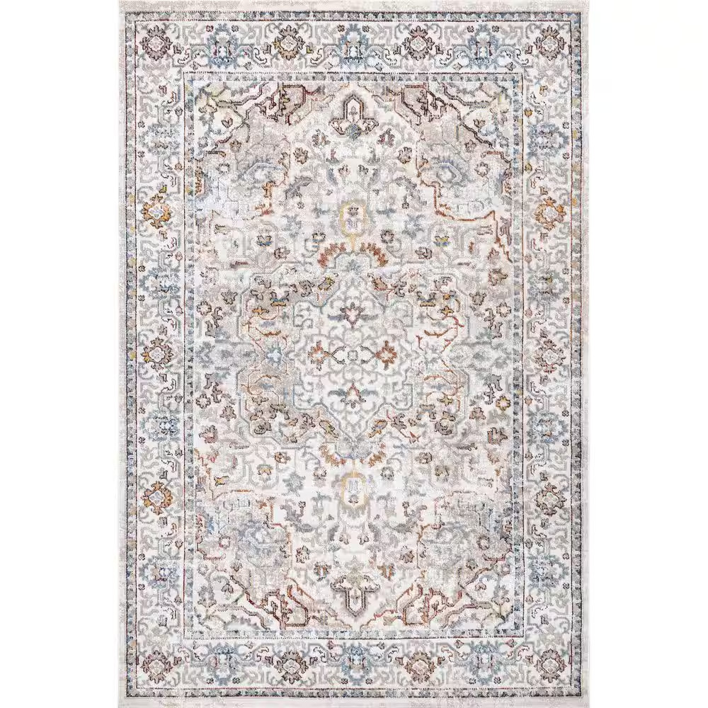 Cady Machine Washable Transitional Beige 5 Ft. X 8 Ft. Area Rug