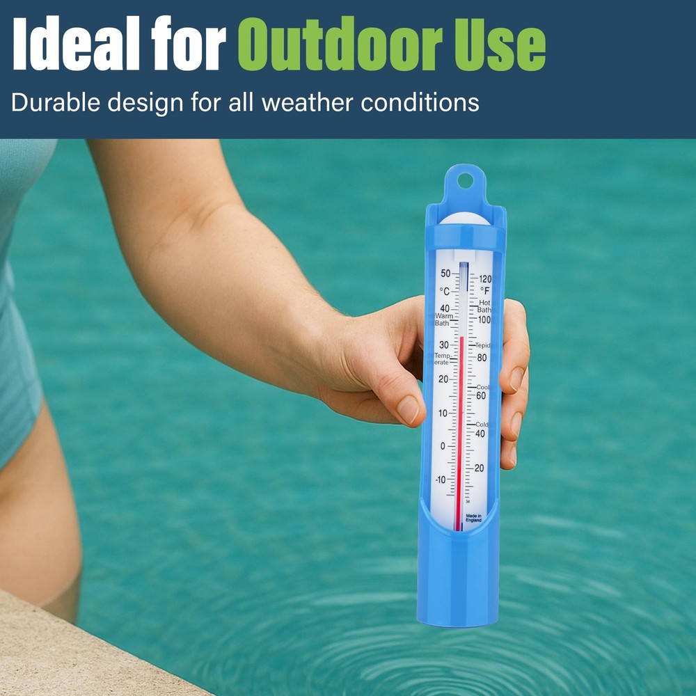 Water Thermometer for Swimming Pools, Baths, & Ice Baths 230 mm Easy Use