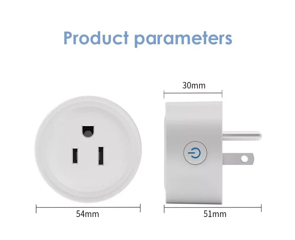 Tuya Smart Wifi Plug US 10A Remote Control Smart Home Appliances Socket