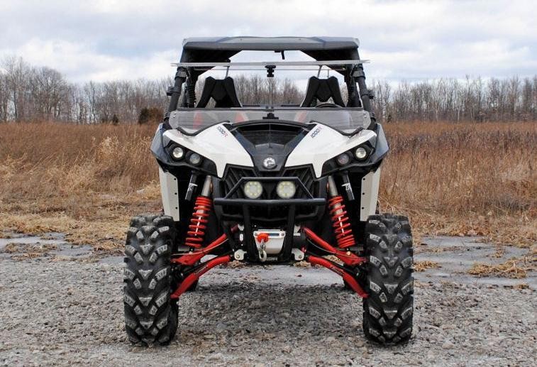 SuperATV Scratch Resistant Flip Windshield For Can-Am Maverick