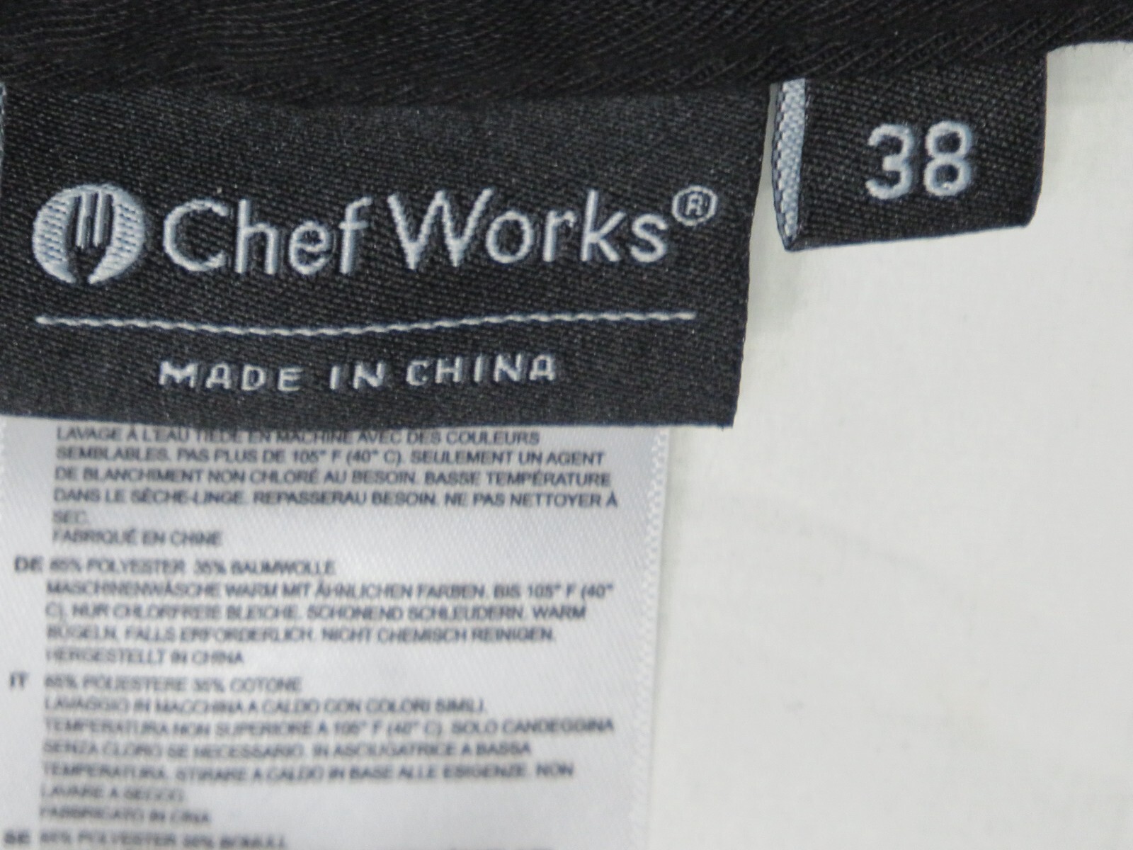 CHEF WORKS WOMEN 38 38X31 BLACK COOK PANTS PS00-BLK-38 POLY COTTON BLEND NEW NWT