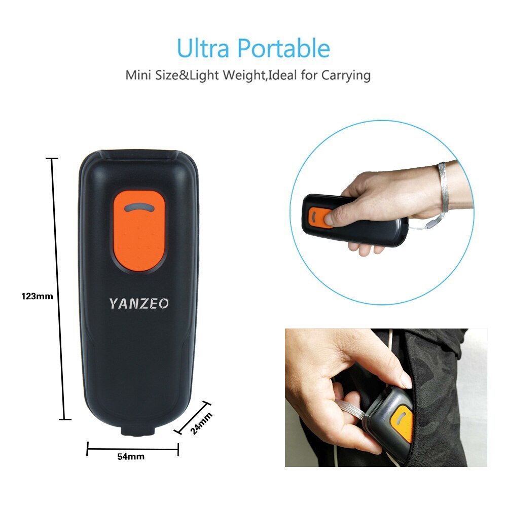 YZ 2.4Ghz Wireless Bluetooth Barcode Scanner USB Cordless 1D Barcode Reader New
