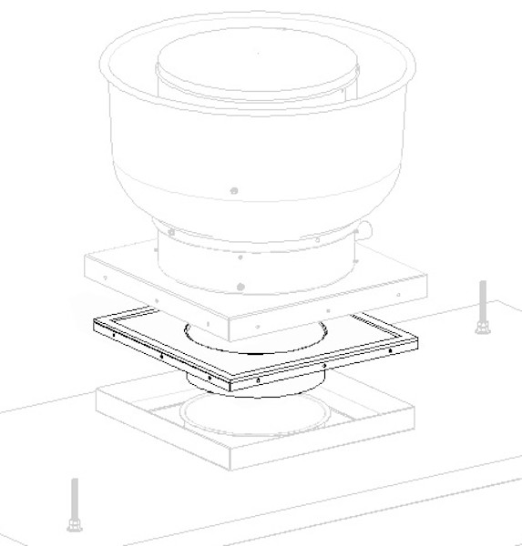 Mobile 12" Hood to Fan Duct Transition