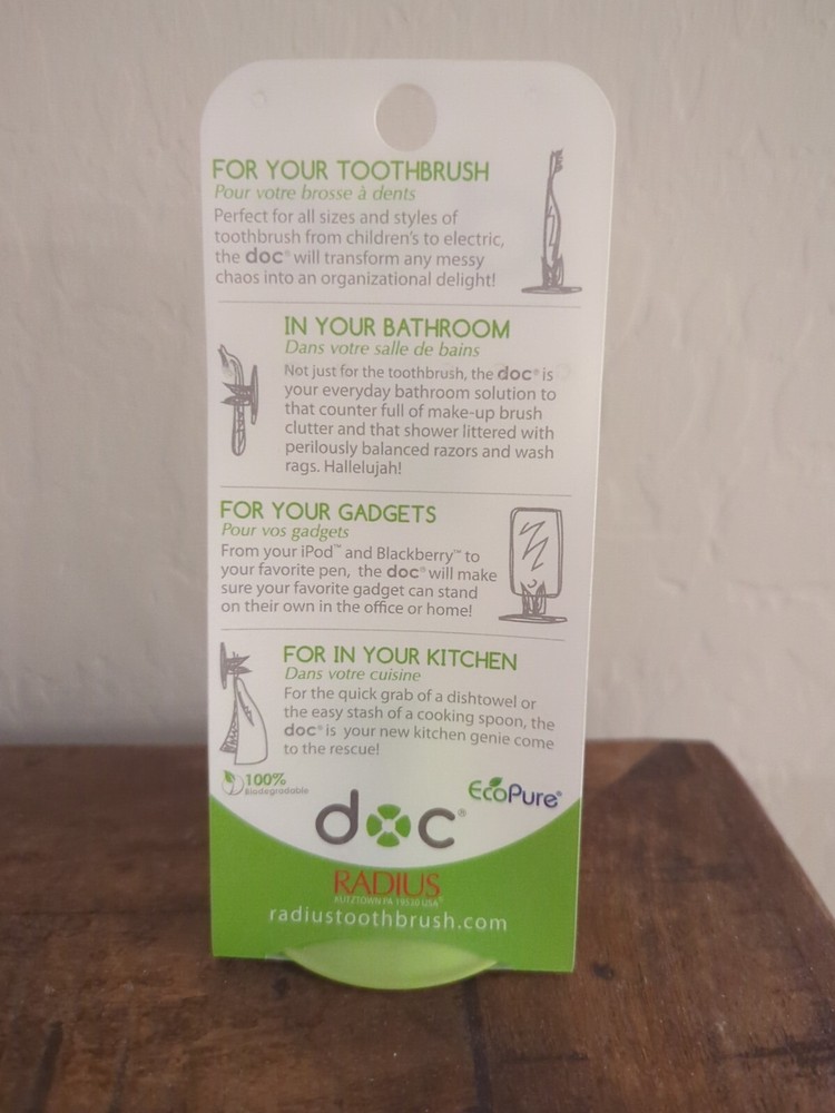 Doc Multi-Use Suction Holder by Radius 1 ct Toothbrush, Smartphone, Razor Holder