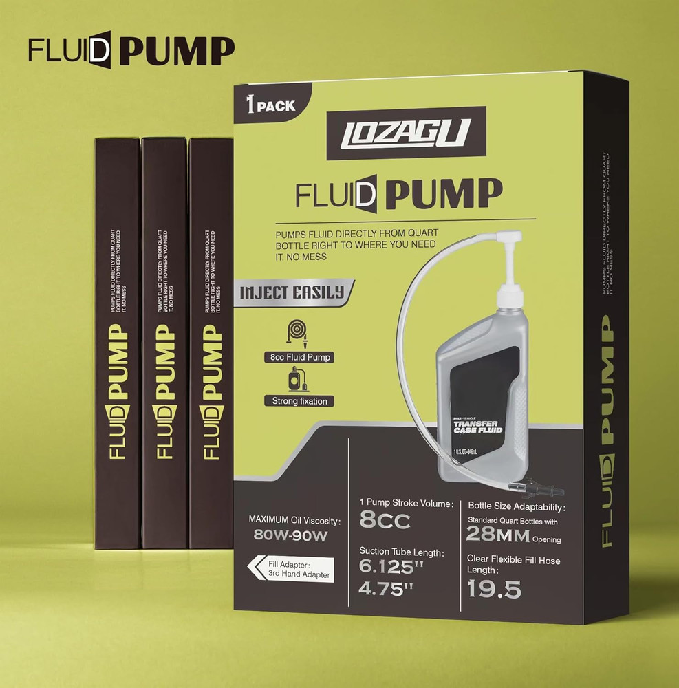 Fluid Pump for Standard Quart Bottles - 8Cc per Pump Stroke, Transmission Fluid