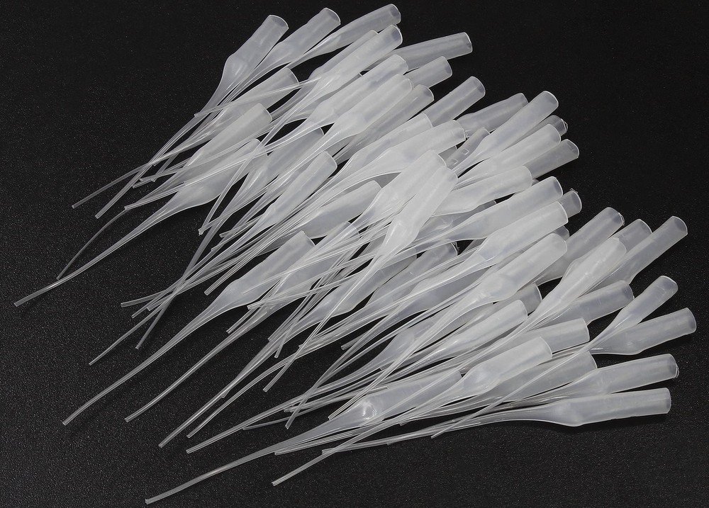 Bonsicoky 200Pcs Micro CA Glue Tips, Precision Applicator Tips White