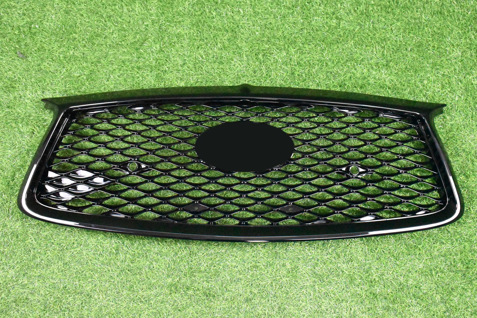 For 2017-2018 INFINITI Q60 Gloss Black Front Bumper Grille Without Camera Option