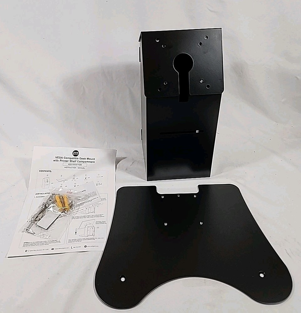 CTA Digital Tabletop VESA Mount with Printer Compartment Compatible FREE SHIP