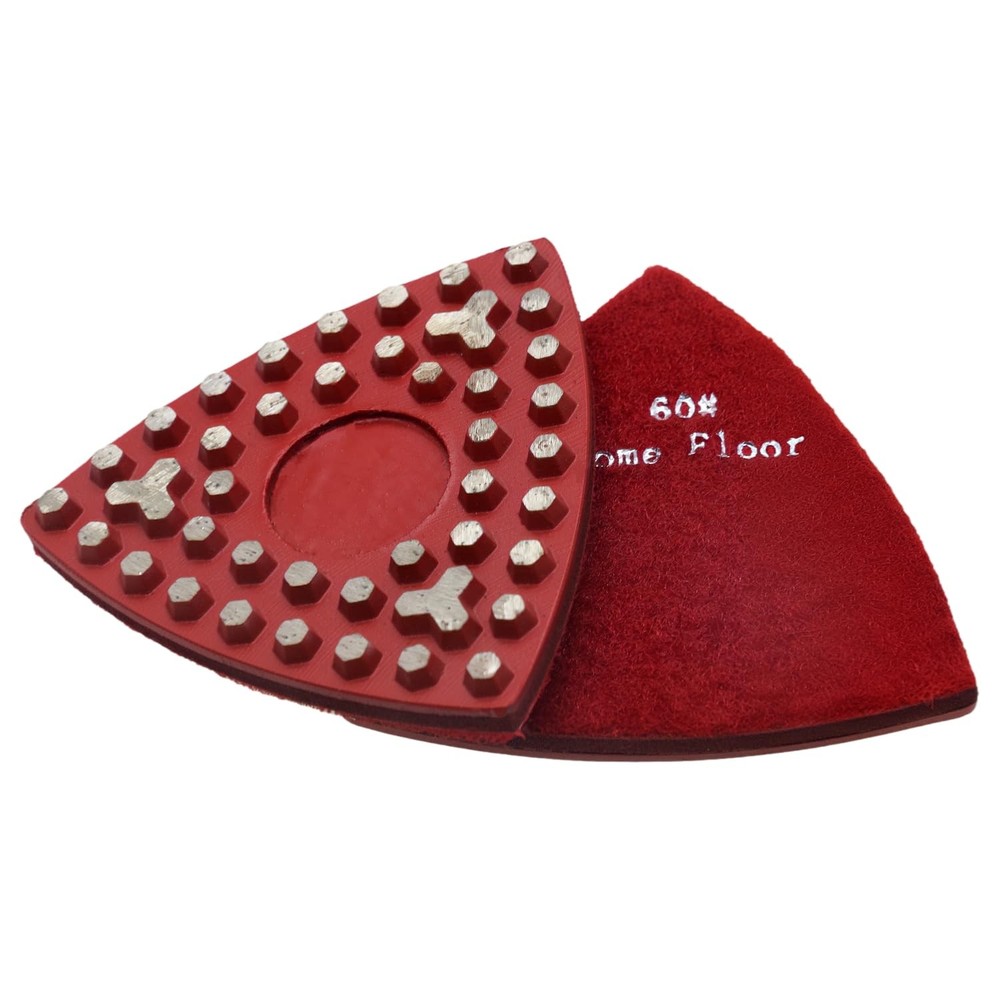 Triangular Diamond Grinding Pads for Corner Edge, 3 Inch Metal Triangle Grind...