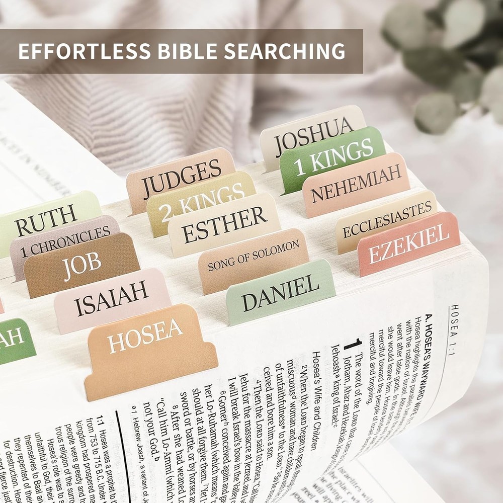 Bible Tabs for Women & Men, Laminated Study A. Boho Theme