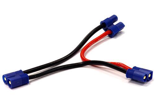 Precision-Crafted EC3 Series 2-Battery Connector Adapter Wire Harness