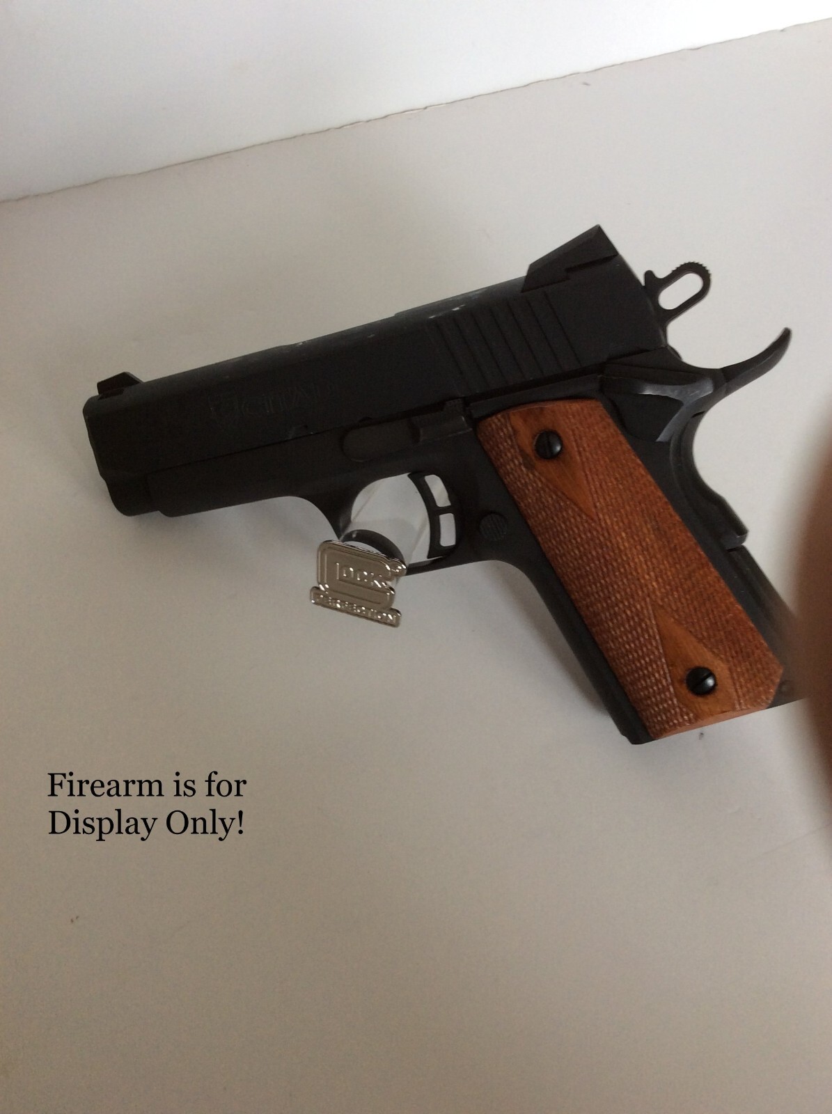 Handgun Firearm Gun Safe Shelf Display Rod - GLOCK Chrome 7/8" by 1" Topper