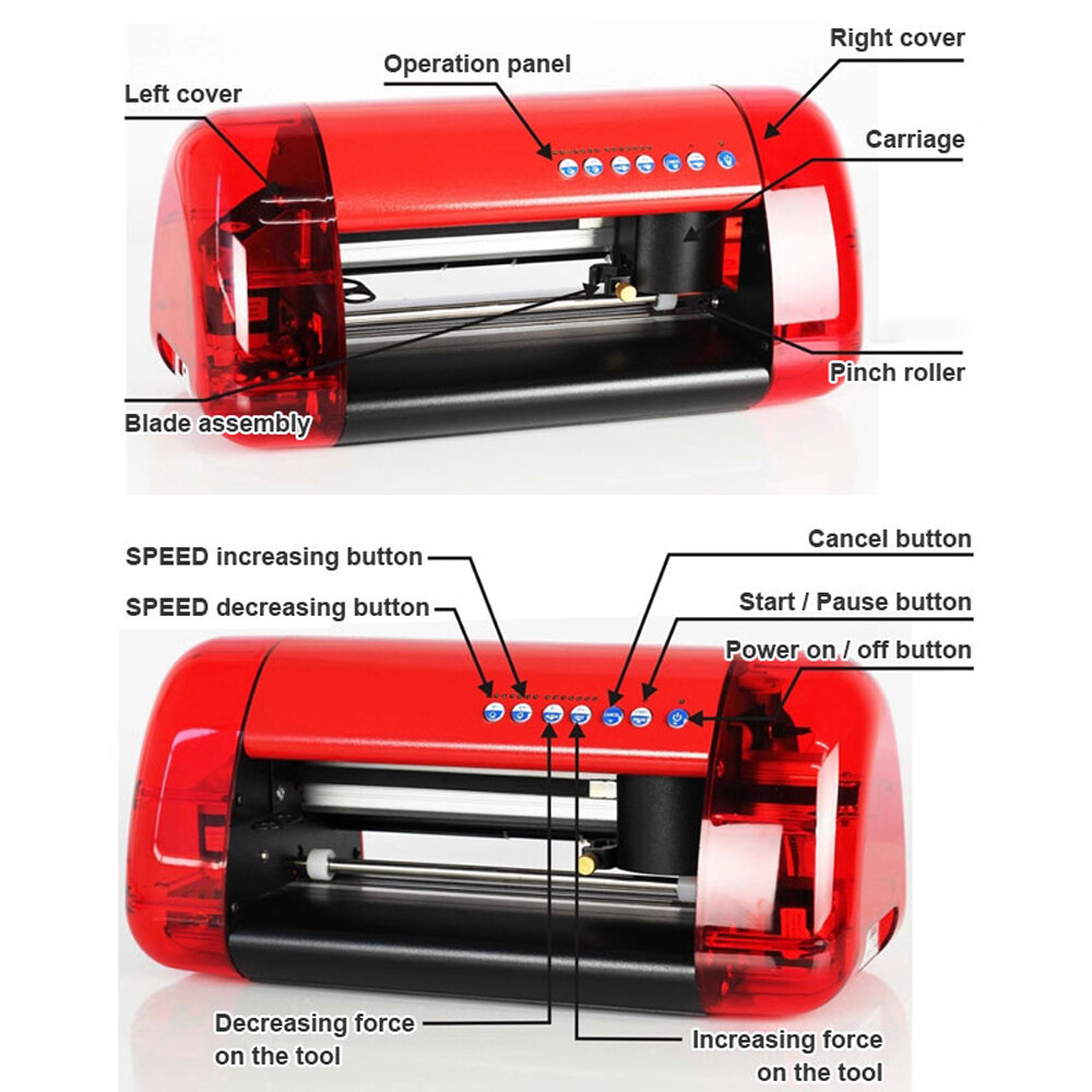 A3 Stickers Cutter Vinyl Cutter Plotter Cutting Machine Contour Cut Function New