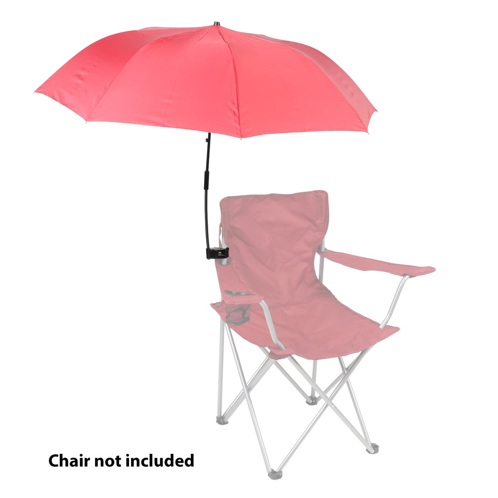 Ozark Trail Chair Umbrella with Clamp, Black, Large 42"X42"