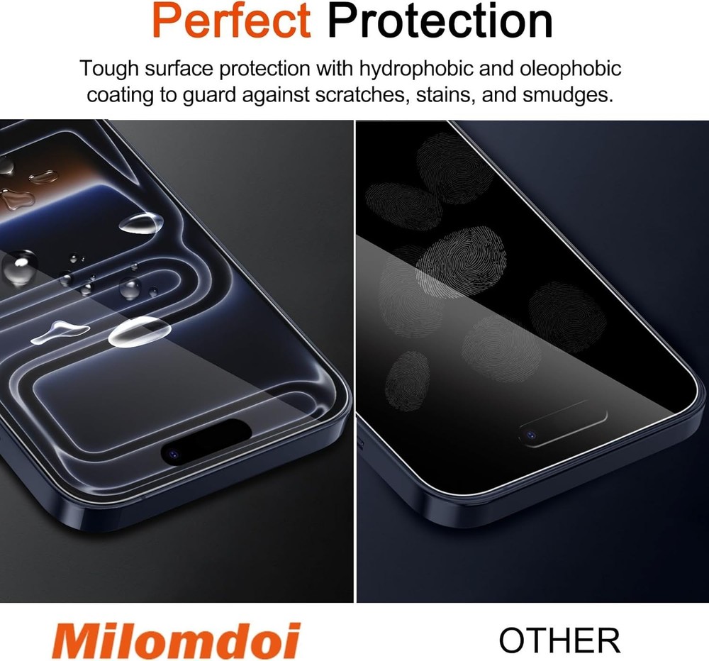 3 Pack Matte Screen Protector for iPhone 17 Pro Max Tempered Glass, Shatterproof