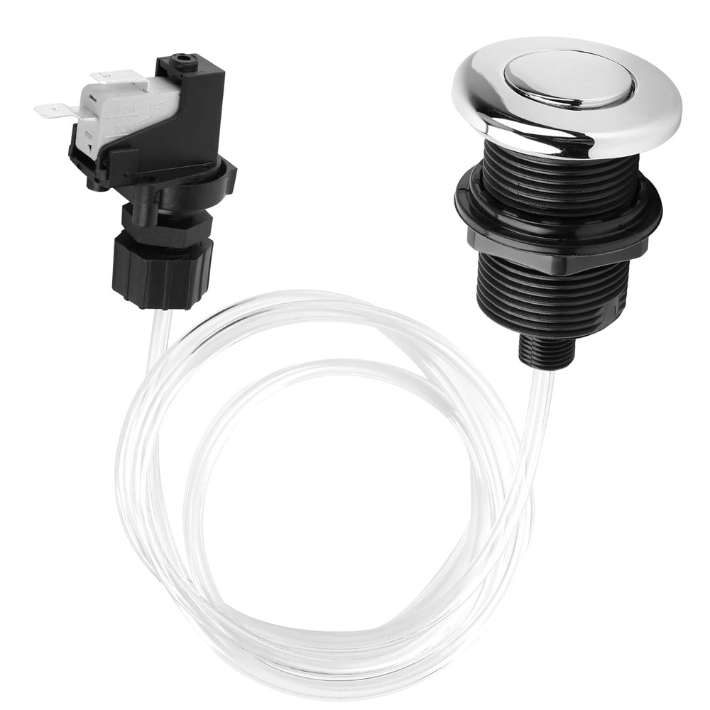 16A on off Push Button Switch Jetted Whirlpool Jet for Bath Tub Spa Garbage (Bla