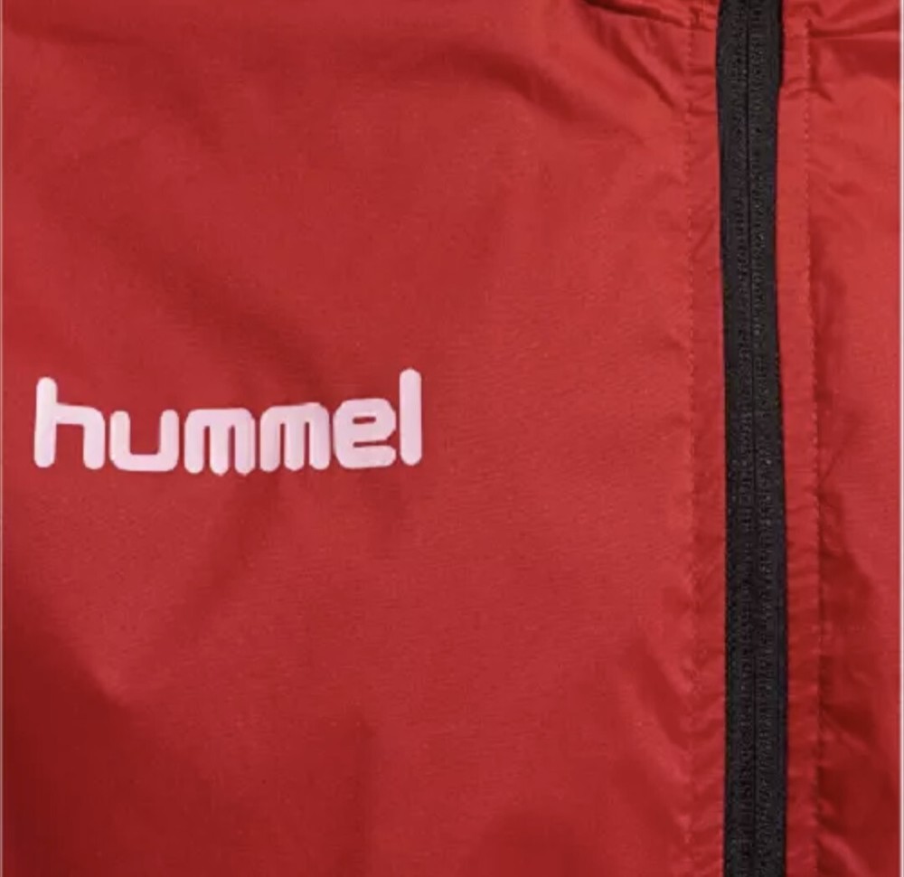 Hummel Core Spray Jacket Waterproof Windcheater Size Large Red