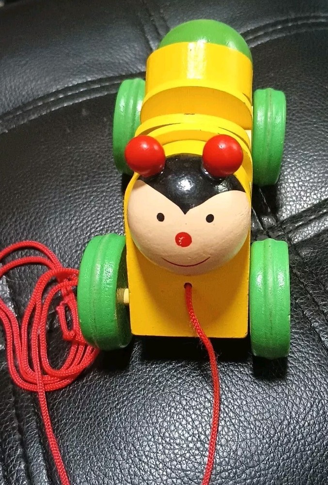 Pull Along Wooden Caterpillar Toy