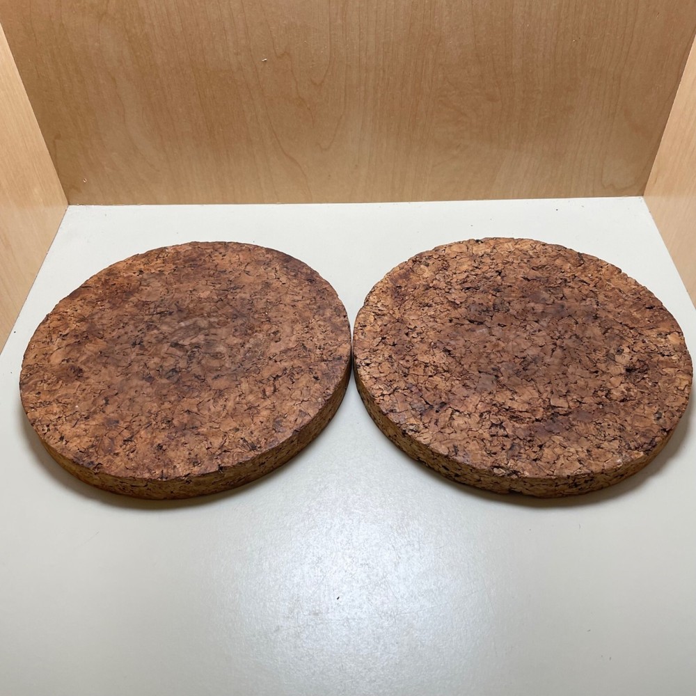 Set of 2 large Thick Cork Trivets 8"