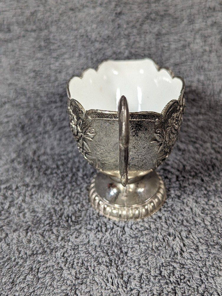 Himark Vintage Silver Plated Cream Jug With Ceramic Lining