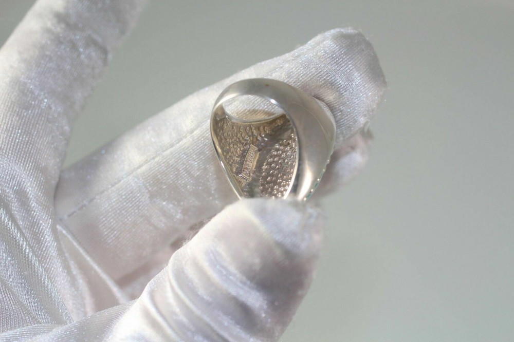 Statement 925 turquoise ring size 6 dot caviar sf