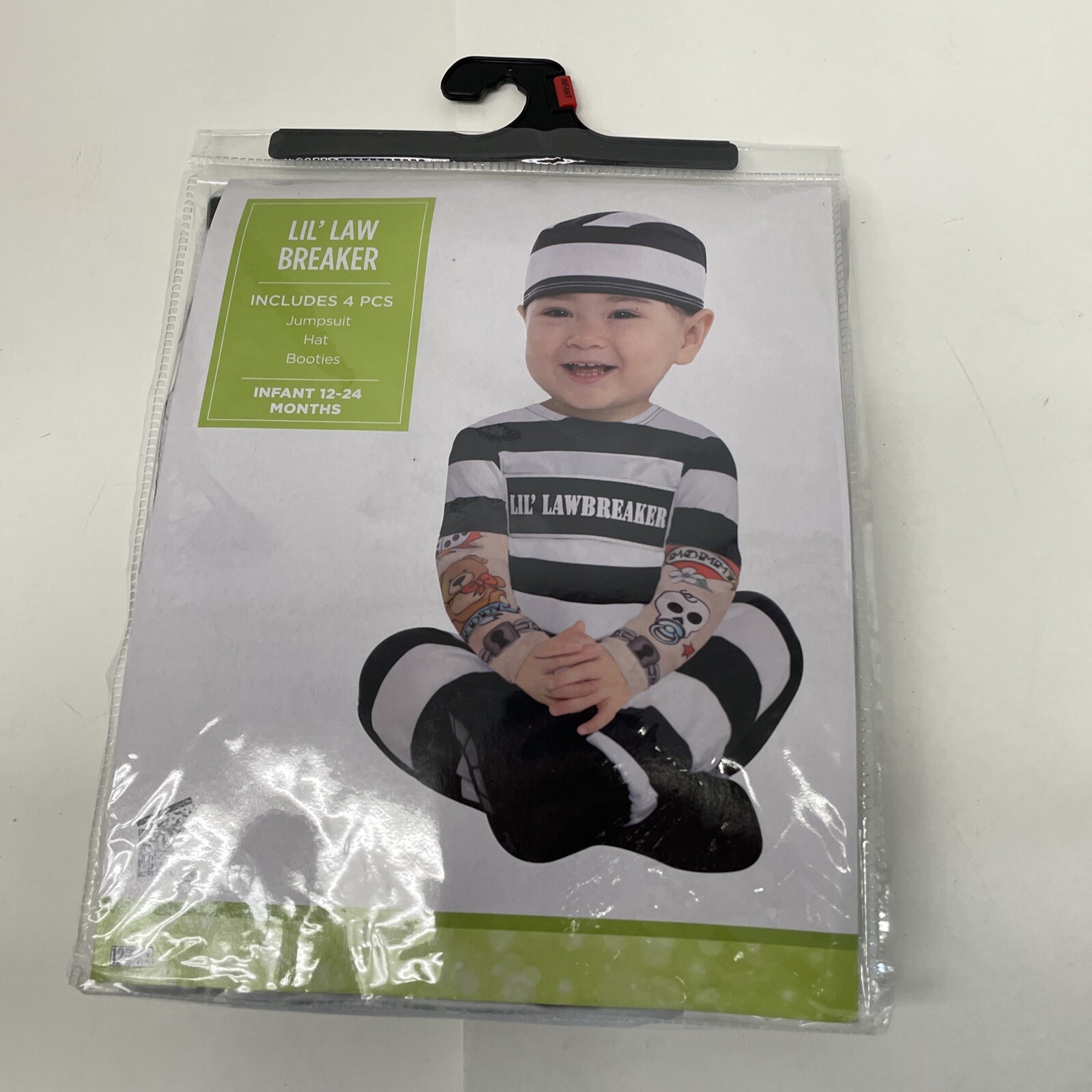 Lil' Law Breaker Jail Prison 4-pc Costume | Infant 12-24 Months Halloween