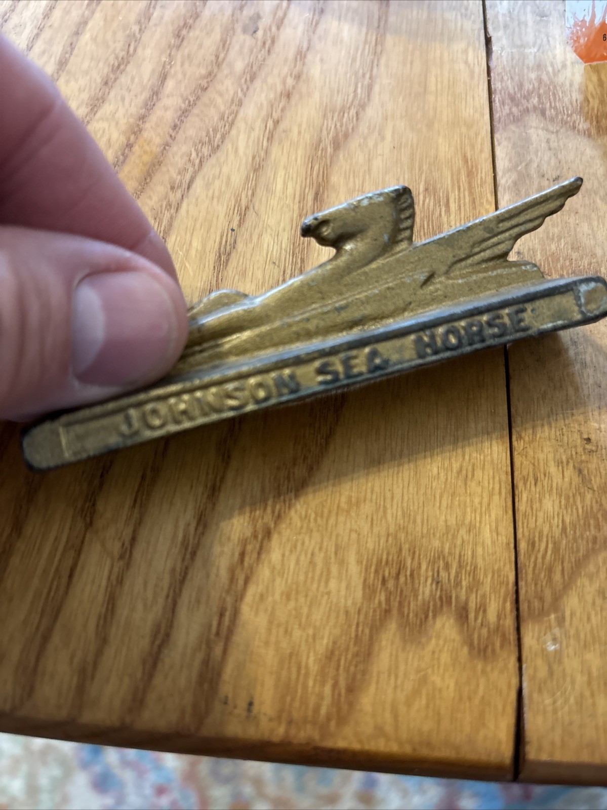 RARE Vintage Johnson Boat Sea Horse Motor Cast Iron Advertising 4” Paperweight