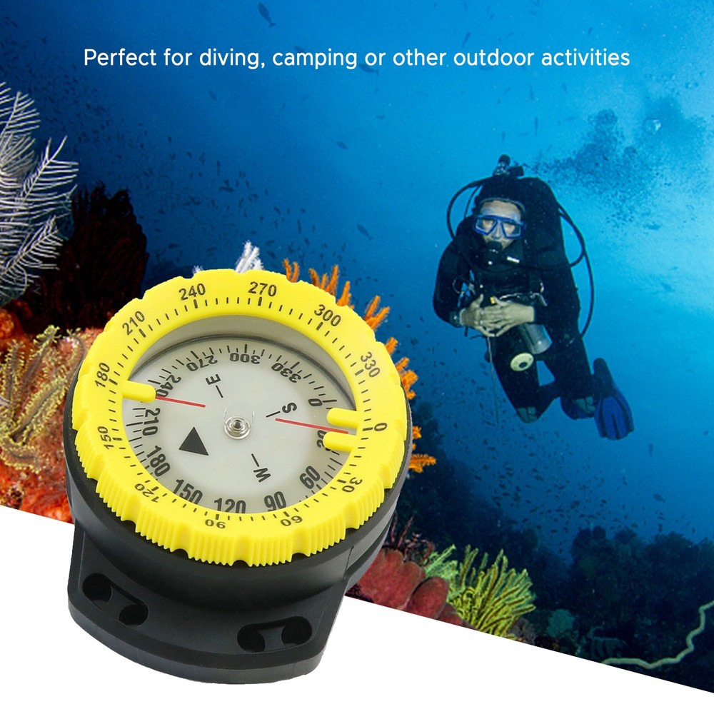 50M Underwater Diving Compass Luminous Dive Wrist Compass Waterproof BOTN