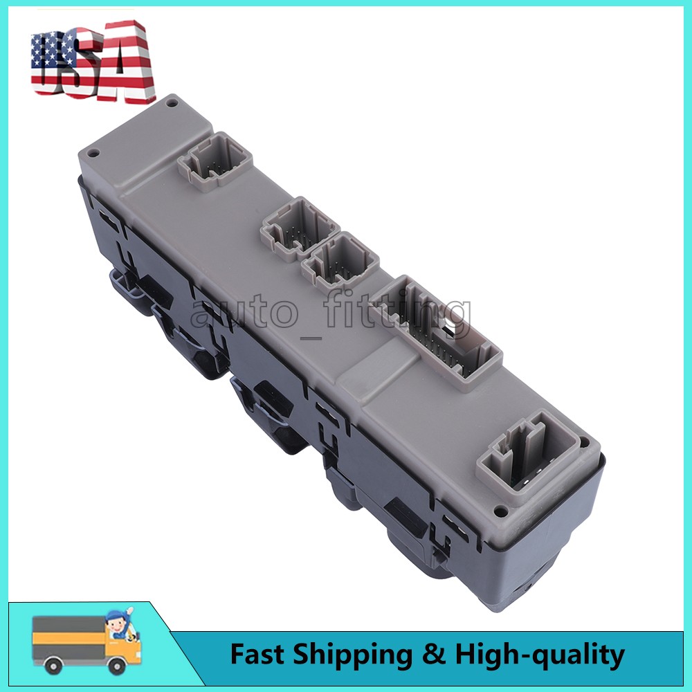 Power Window Switch Front Driver Left Side Black for Chevy Silverado 15883320